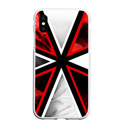 Чехол iPhone XS Max матовый UMBRELLA CORP, цвет: 3D-белый