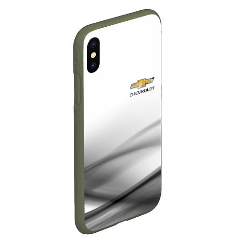 Чехол iPhone XS Max матовый CHEVROLET / 3D-Темно-зеленый – фото 2