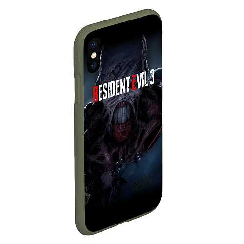 Чехол iPhone XS Max матовый Resident evil 3 remake / 3D-Темно-зеленый – фото 2