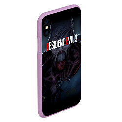 Чехол iPhone XS Max матовый Resident evil 3 remake, цвет: 3D-сиреневый — фото 2