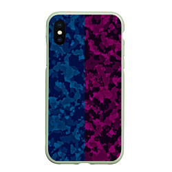 Чехол iPhone XS Max матовый МИЛИТАРИ, цвет: 3D-салатовый