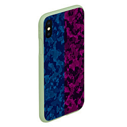 Чехол iPhone XS Max матовый МИЛИТАРИ, цвет: 3D-салатовый — фото 2
