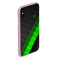 Чехол iPhone XS Max матовый FC Borussia, цвет: 3D-розовый — фото 2