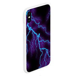 Чехол iPhone XS Max матовый МОЛНИЯ, цвет: 3D-белый — фото 2