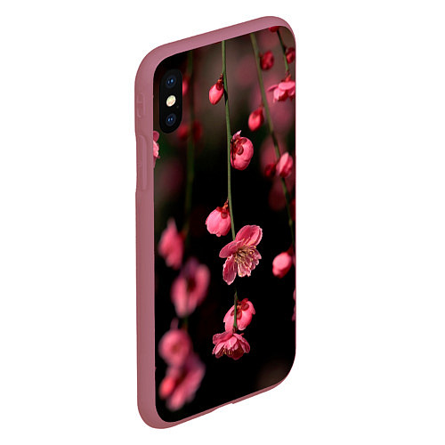 Чехол iPhone XS Max матовый Весна 2020 / 3D-Малиновый – фото 2