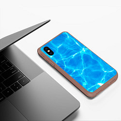 Чехол iPhone XS Max матовый Вода, цвет: 3D-коричневый — фото 2