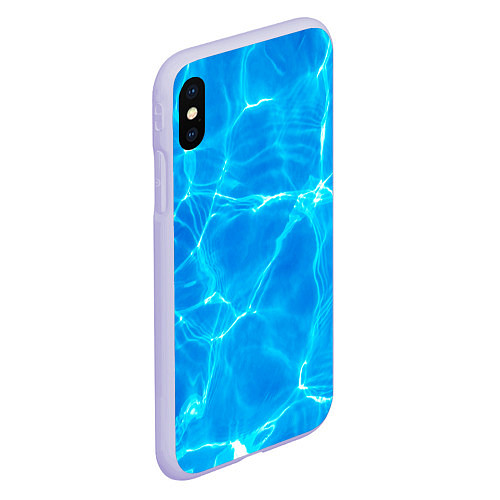 Чехол iPhone XS Max матовый Вода / 3D-Светло-сиреневый – фото 2