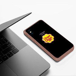 Чехол iPhone XS Max матовый Chupa chups, цвет: 3D-коричневый — фото 2