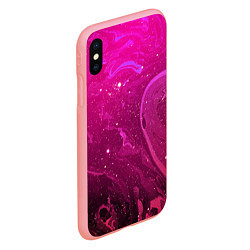 Чехол iPhone XS Max матовый РОЗОВЫЙ КОСМОС, цвет: 3D-баблгам — фото 2