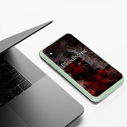 Чехол iPhone XS Max матовый Bloodborne, цвет: 3D-салатовый — фото 2