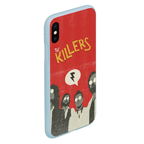 Чехол iPhone XS Max матовый The Killers / 3D-Голубой – фото 2