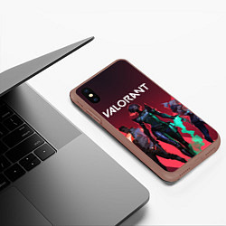 Чехол iPhone XS Max матовый Valorant, цвет: 3D-коричневый — фото 2