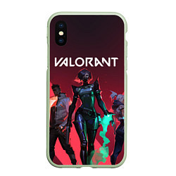 Чехол iPhone XS Max матовый Valorant, цвет: 3D-салатовый