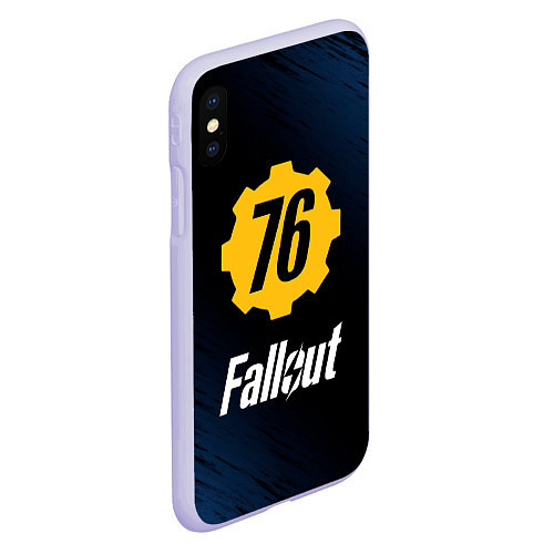 Чехол iPhone XS Max матовый FALLOUT76 / 3D-Светло-сиреневый – фото 2