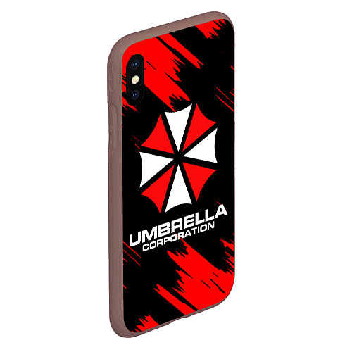 Чехол iPhone XS Max матовый Umbrella Corporation / 3D-Коричневый – фото 2