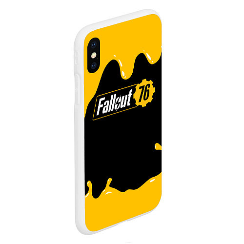 Чехол iPhone XS Max матовый FALLOUT76 / 3D-Белый – фото 2