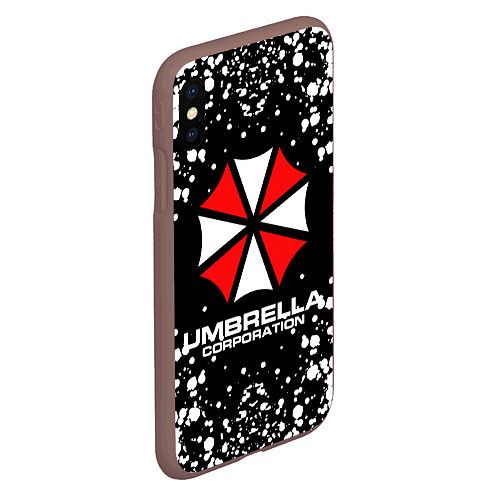 Чехол iPhone XS Max матовый Umbrella Corporation / 3D-Коричневый – фото 2