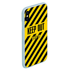 Чехол iPhone XS Max матовый Keep out, цвет: 3D-голубой — фото 2