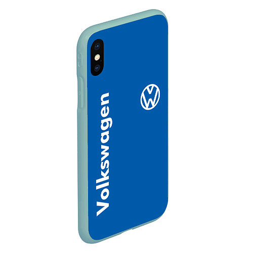 Чехол iPhone XS Max матовый Volkswagen / 3D-Мятный – фото 2