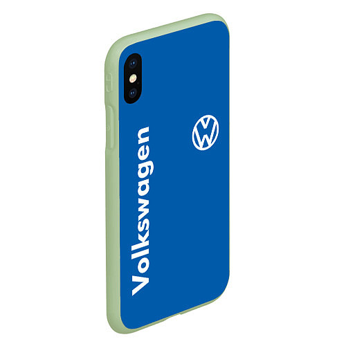 Чехол iPhone XS Max матовый Volkswagen / 3D-Салатовый – фото 2
