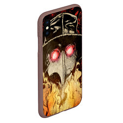 Чехол iPhone XS Max матовый Чумной доктор Мор, цвет: 3D-коричневый — фото 2