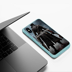 Чехол iPhone XS Max матовый Bloodborne, цвет: 3D-мятный — фото 2