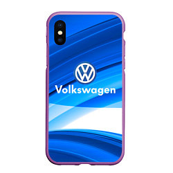 Чехол iPhone XS Max матовый Volkswagen, цвет: 3D-фиолетовый