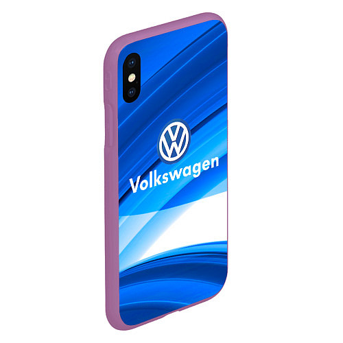 Чехол iPhone XS Max матовый Volkswagen / 3D-Фиолетовый – фото 2