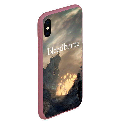 Чехол iPhone XS Max матовый Bloodborne / 3D-Малиновый – фото 2