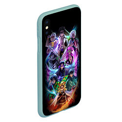 Чехол iPhone XS Max матовый KIMETSU NO YAIBA, цвет: 3D-мятный — фото 2