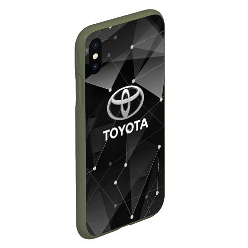 Чехол iPhone XS Max матовый TOYOTA / 3D-Темно-зеленый – фото 2