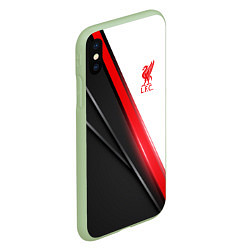 Чехол iPhone XS Max матовый Liverpool F C, цвет: 3D-салатовый — фото 2