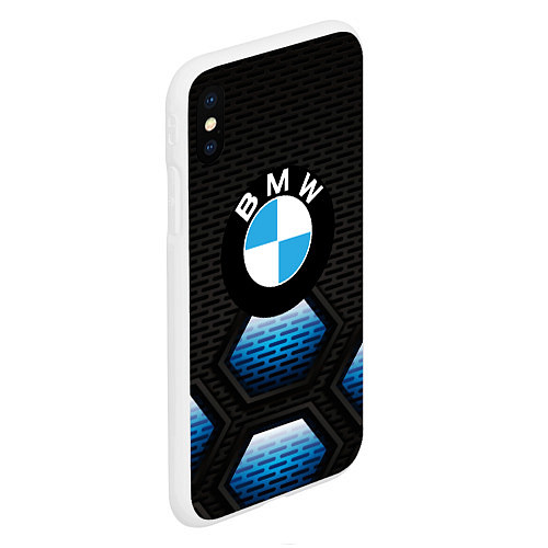 Чехол iPhone XS Max матовый BMW / 3D-Белый – фото 2