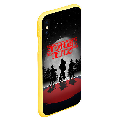 Чехол iPhone XS Max матовый STRANGER THINGS / 3D-Желтый – фото 2