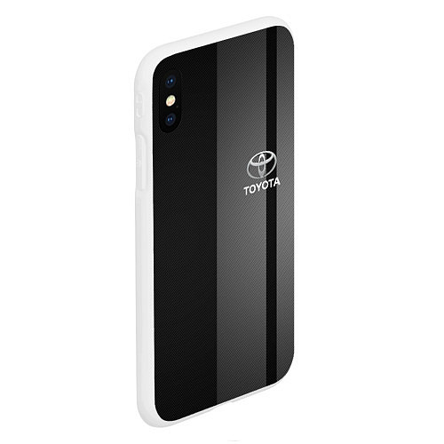 Чехол iPhone XS Max матовый TOYOTA / 3D-Белый – фото 2