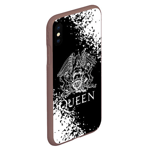 Чехол iPhone XS Max матовый QUEEN / 3D-Коричневый – фото 2