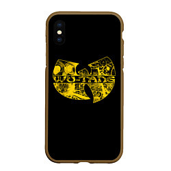 Чехол iPhone XS Max матовый Wu-Tang Clan, цвет: 3D-коричневый