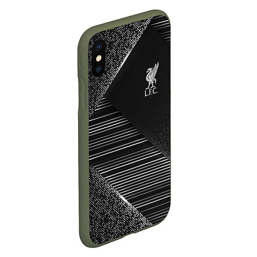 Чехол iPhone XS Max матовый Liverpool F C / 3D-Темно-зеленый – фото 2