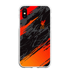 Чехол iPhone XS Max матовый Liverpool F C, цвет: 3D-белый