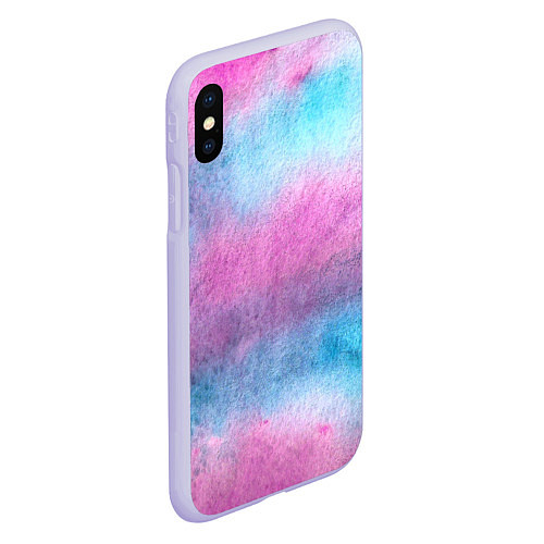 Чехол iPhone XS Max матовый Краски / 3D-Светло-сиреневый – фото 2