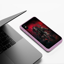 Чехол iPhone XS Max матовый PREDATOR, цвет: 3D-сиреневый — фото 2