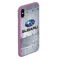 Чехол iPhone XS Max матовый SUBARU, цвет: 3D-фиолетовый — фото 2