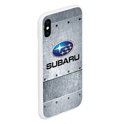 Чехол iPhone XS Max матовый SUBARU, цвет: 3D-белый — фото 2