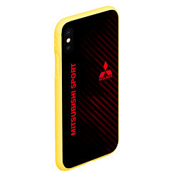 Чехол iPhone XS Max матовый MITSUBISHI, цвет: 3D-желтый — фото 2