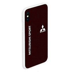 Чехол iPhone XS Max матовый MITSUBISHI CARBON, цвет: 3D-белый — фото 2