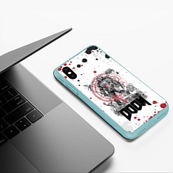 Чехол iPhone XS Max матовый Doom, цвет: 3D-мятный — фото 2