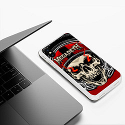 Чехол iPhone XS Max матовый Megadeth, цвет: 3D-белый — фото 2