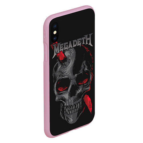 Чехол iPhone XS Max матовый Megadeth / 3D-Розовый – фото 2