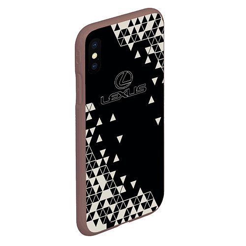 Чехол iPhone XS Max матовый LEXUS / 3D-Коричневый – фото 2