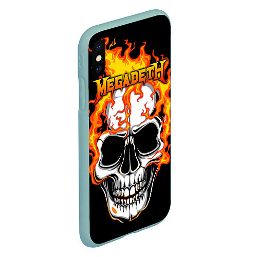 Чехол iPhone XS Max матовый Megadeth / 3D-Мятный – фото 2